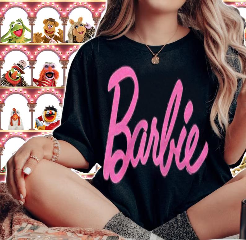 Barbie Classic Pink Logo Raglan Baseball t-shirt woman shirt