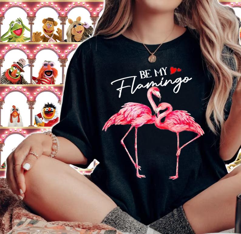 Be My Flamingo Valentine Day Couple Wife T-Shirt t-shirt woman shirt