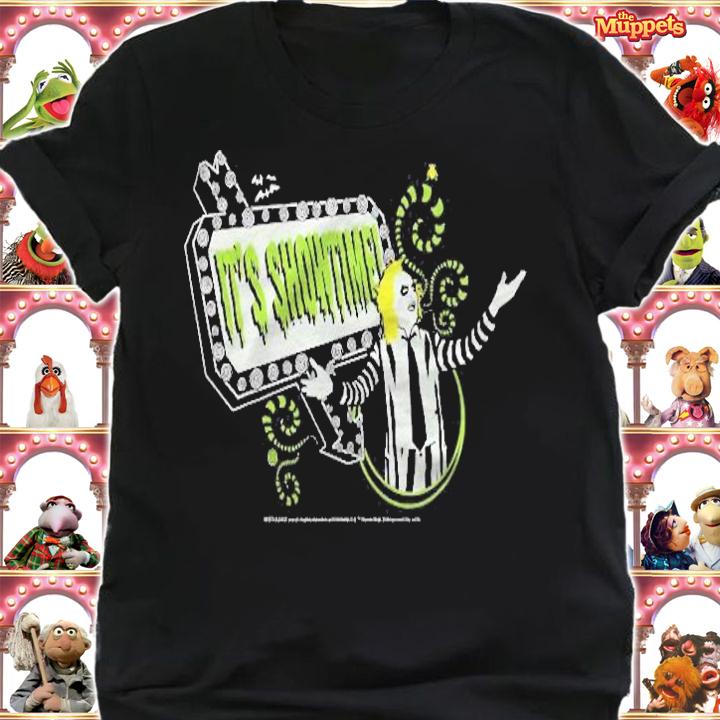 Beetlejuice Its Showtime Neon Banner Poster t-shirt