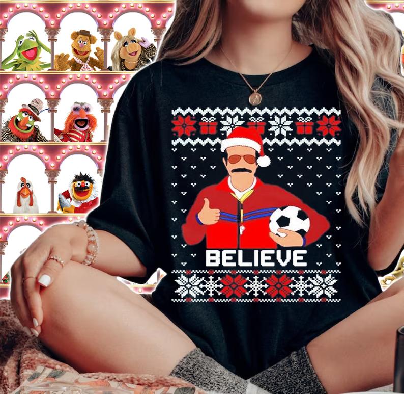 Believe Ugly Christmas Funny Xmas Shirt t-shirt woman shirt