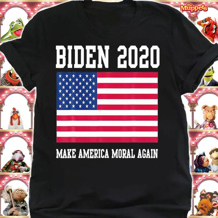Biden 2020 Make America Moral Again USA Flag T-Shirt t-shirt