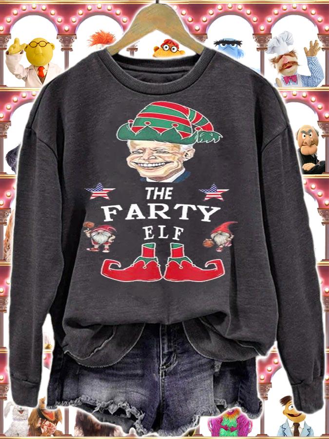 Biden Conservative Republican Christmas Humor The Farty T-Shirt t-shirt