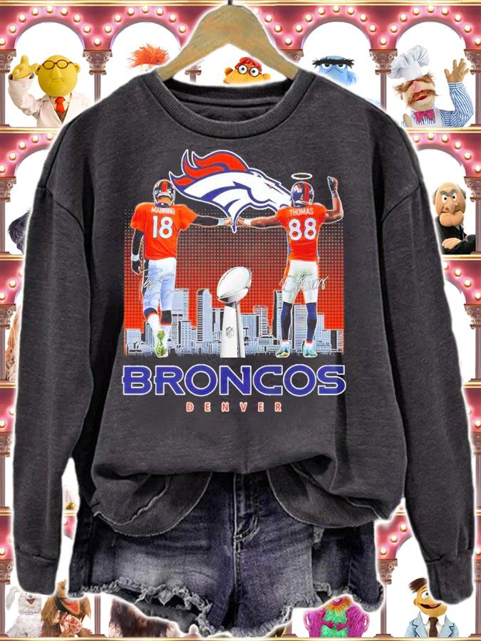 Broncos Denver Peyton Manning And Demaryius Thomas Signatures Shirt t-shirt sweatshirt
