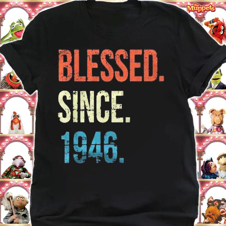 Blessed Since 1946 75Th Birthday Gifts Vintage Shirt t-shirt