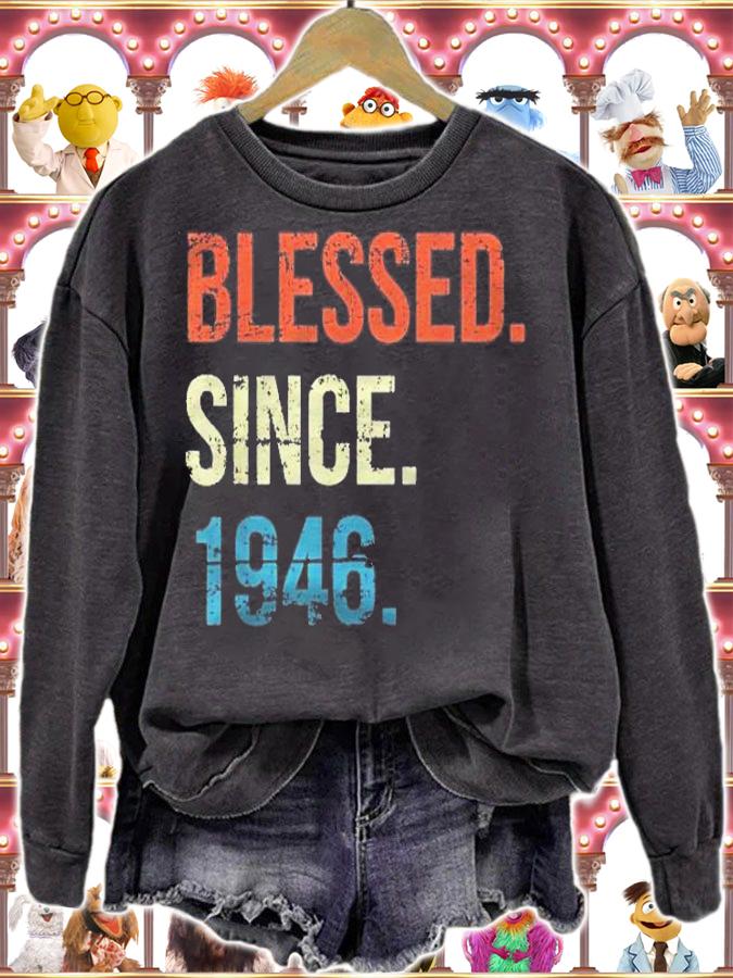 Blessed Since 1946 75Th Birthday Gifts Vintage Shirt t-shirt