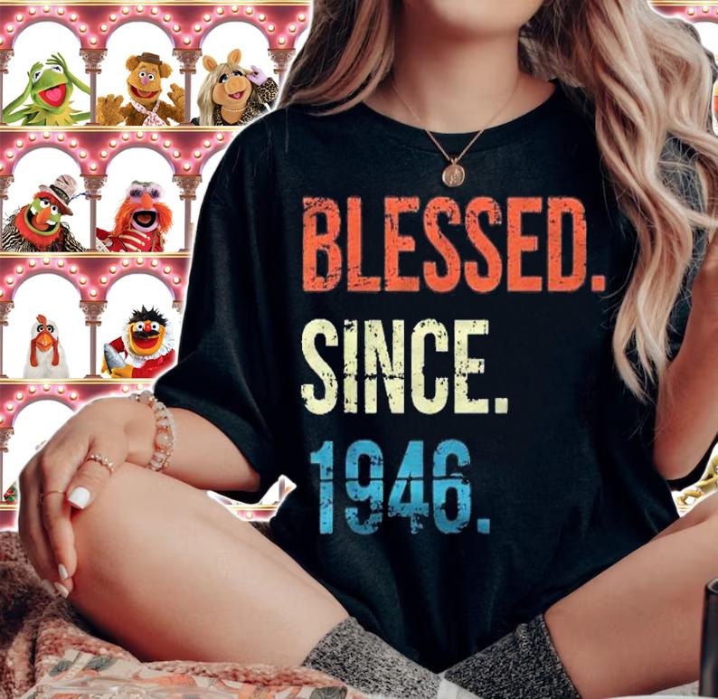Blessed Since 1946 75Th Birthday Gifts Vintage Shirt t-shirt