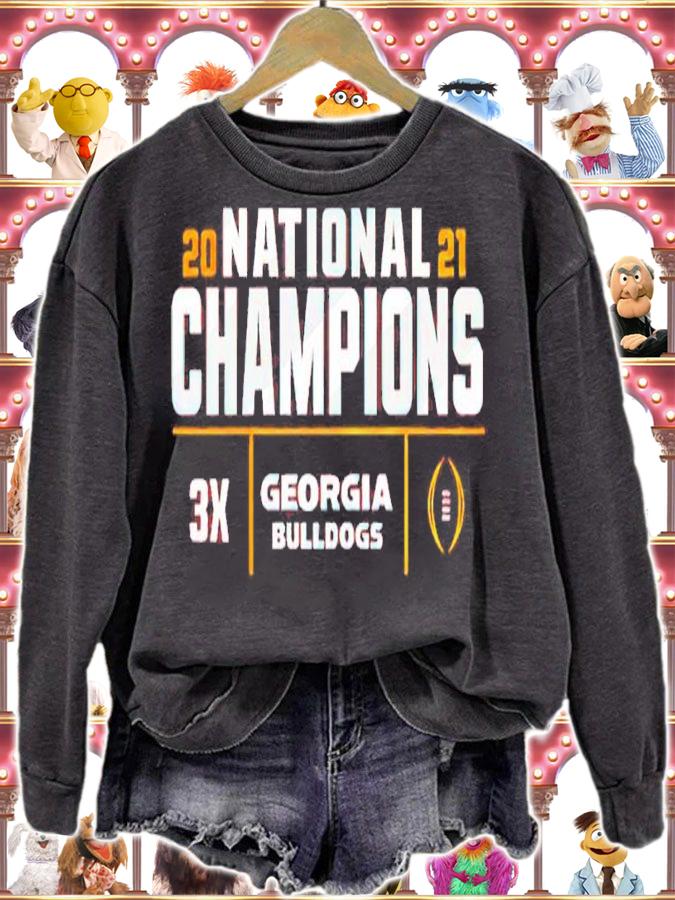 Blue 84 Georgia Bulldogs 3-Time Football National Champions 2021 Shirt t-shirt