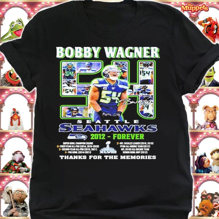 Bobby Wagner Seattle Seahawks 2012-Forever Super Bowl Champion Signatures Thank You For The Memories Shirt t-shirt