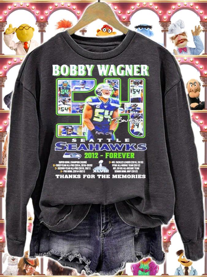 Bobby Wagner Seattle Seahawks 2012-Forever Super Bowl Champion Signatures Thank You For The Memories Shirt t-shirt