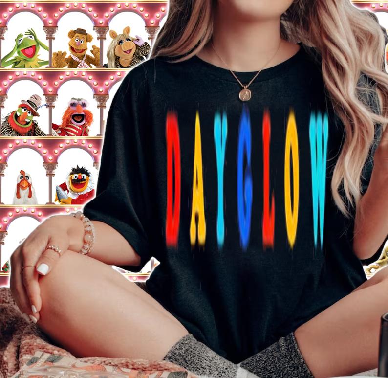 Dayglow Band Embroidered Rainbow Logo shirt t-shirt woman shirt