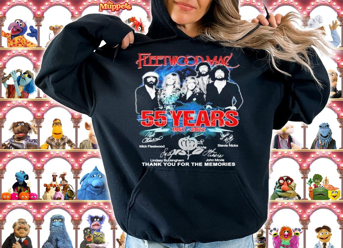 Fleetwood Mac Rock Band 55 Years 1967-2022 Signatures Thank You For The Memories Shirt t-shirt hoodie