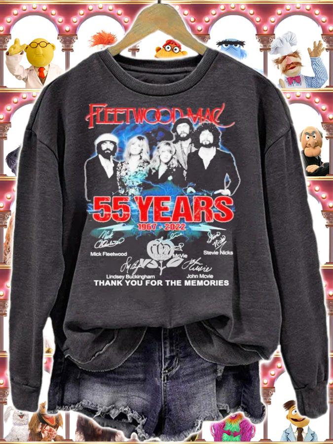 Fleetwood Mac Rock Band 55 Years 1967-2022 Signatures Thank You For The Memories Shirt t-shirt sweatshirt