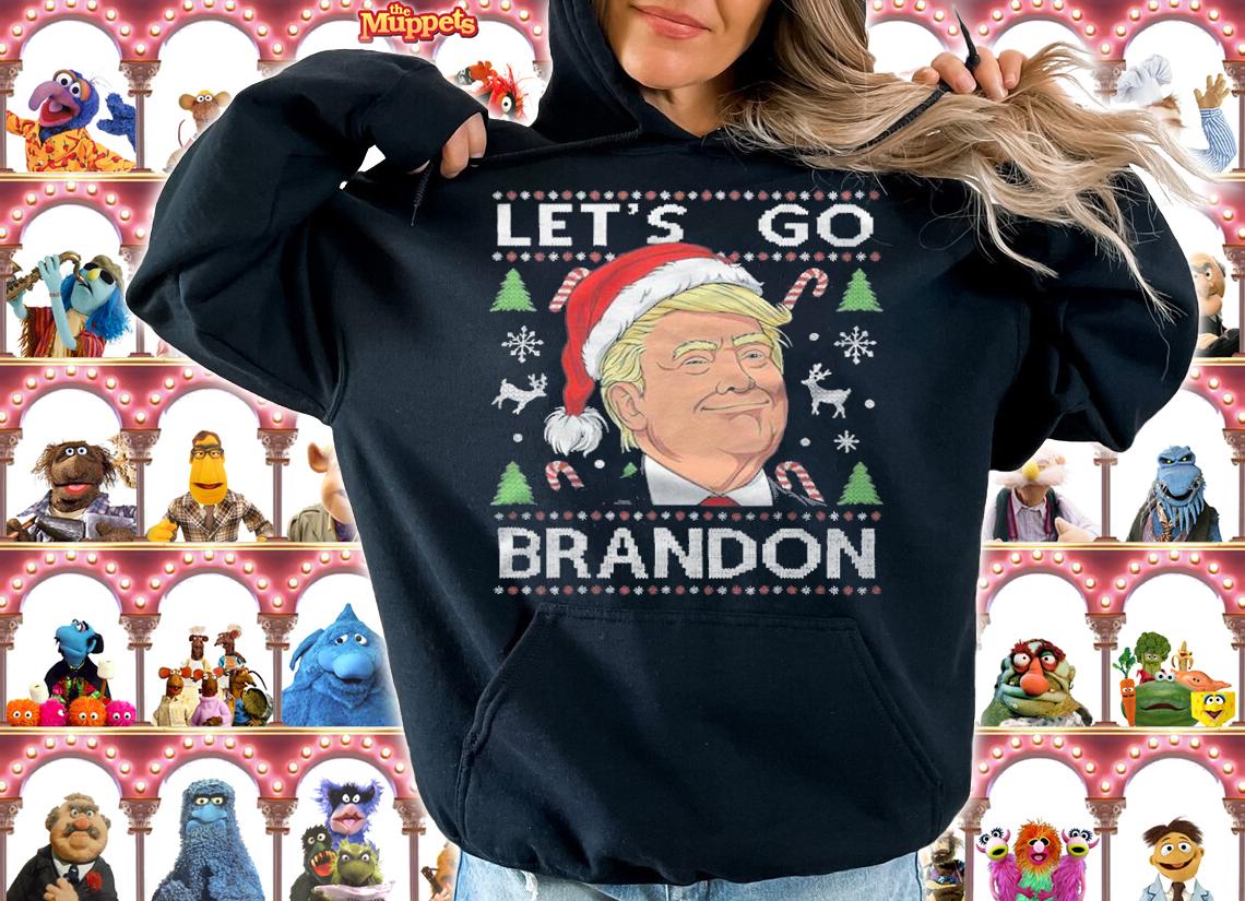 New Design funny Let's Go Brandon Trump Ugly Christmas T-Shirt t-shirt hoodie