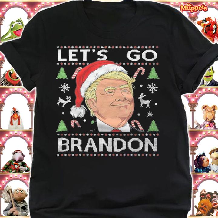 New Design funny Let's Go Brandon Trump Ugly Christmas T-Shirt t-shirt shirt