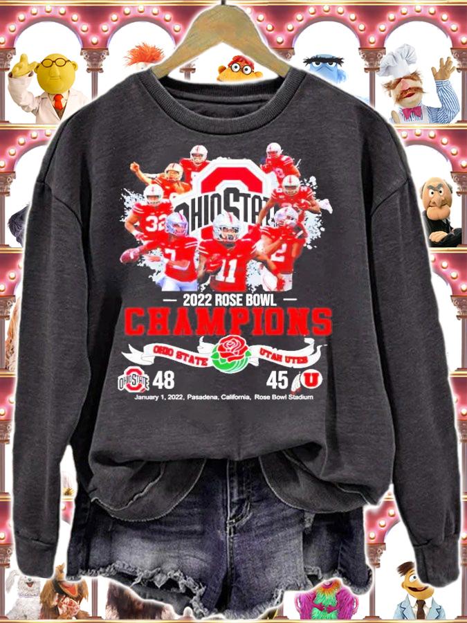 Ohio State 2022 Rose Bowl Champions Ohio State 48 45 Utah Utes Shirt t-shirt sweatshirt