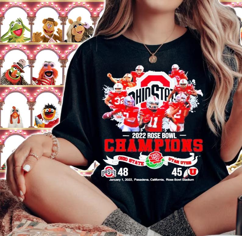 Ohio State 2022 Rose Bowl Champions Ohio State 48 45 Utah Utes Shirt t-shirt woman shirt