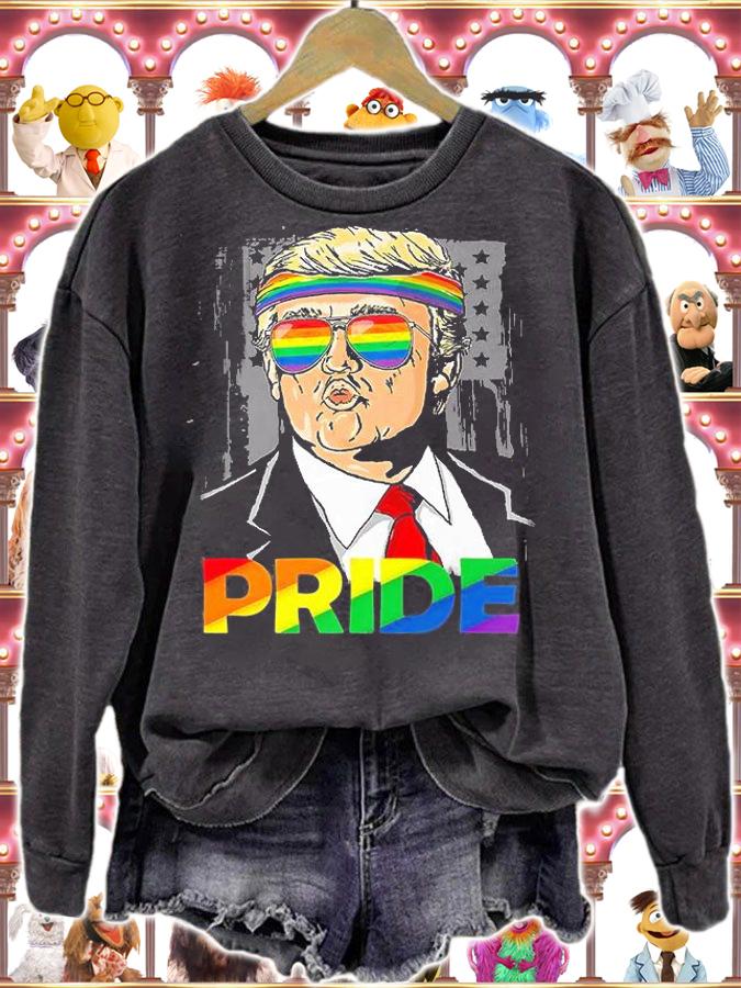 Trump LGBT Gay Pride Month Lesbian Bisexual T-Shirt t-shirt sweatshirt