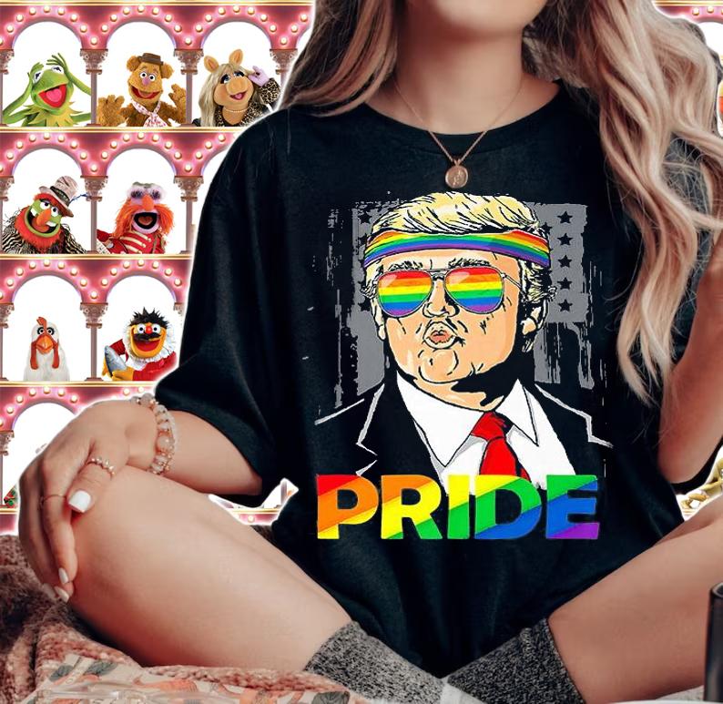 Trump LGBT Gay Pride Month Lesbian Bisexual T-Shirt t-shirt woman shirt