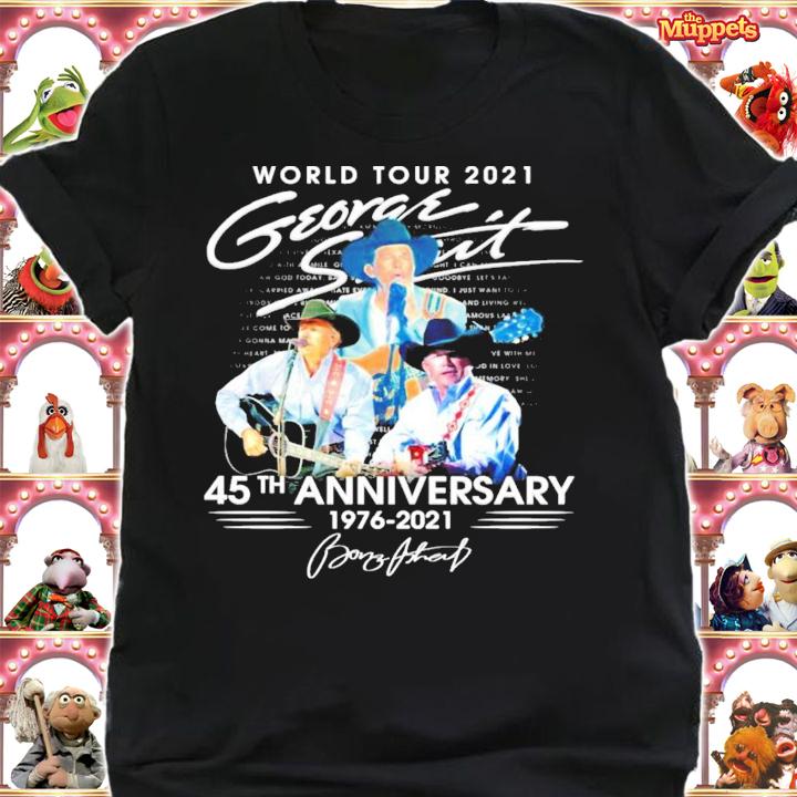 World Tour 2021 George Strait 45th Anniversary 1976-2021 Signature Shirt t-shirt shirt