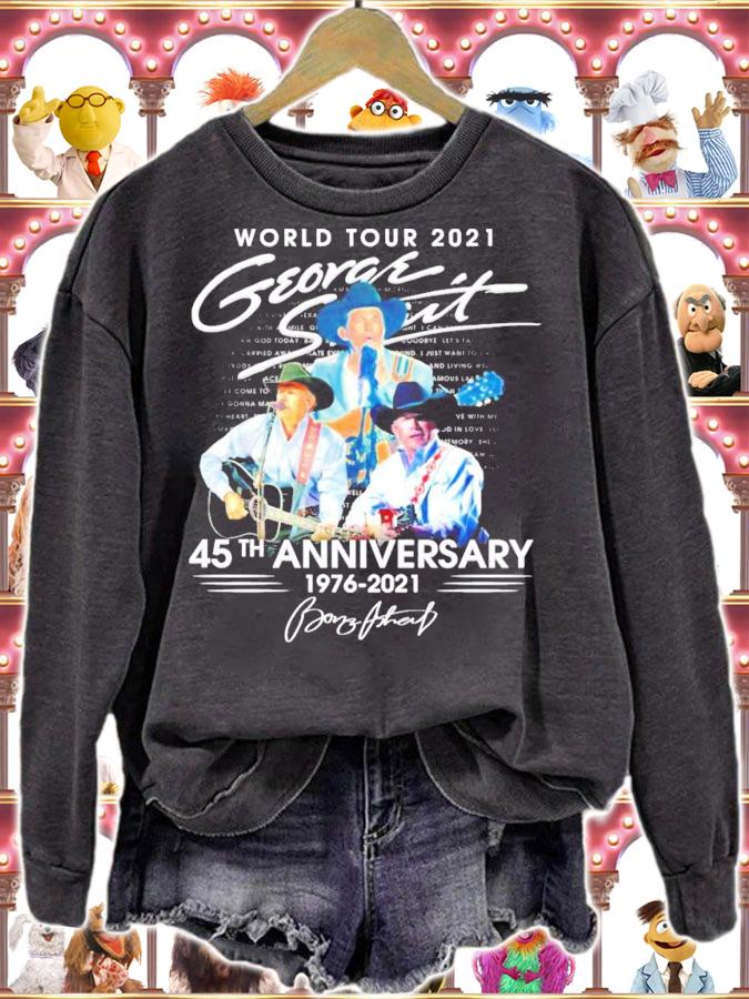 World Tour 2021 George Strait 45th Anniversary 1976-2021 Signature Shirt t-shirt sweatshirt