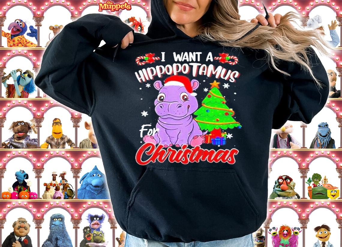 I Want A Hippopotamus For Christmas Hippo Pajamas Shirt t-shirt