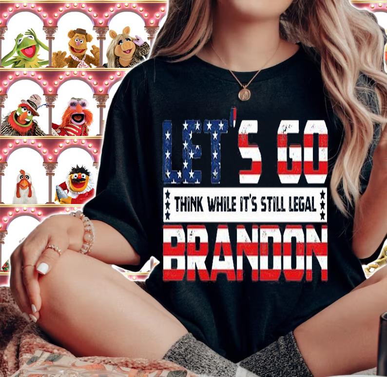 Let's Go Brandon Think While It's Still Legal Let's Go Brandon US Flag Vintage T-Shirt t-shirt