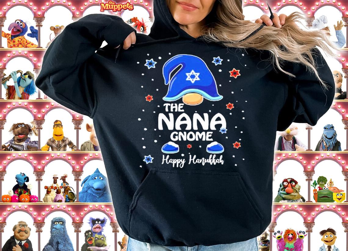 Nana Gnome Funny Hanukkah Family Matching Pajama Shirt t-shirt hoodie
