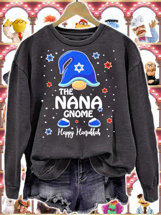 Nana Gnome Funny Hanukkah Family Matching Pajama Shirt t-shirt sweatshirt
