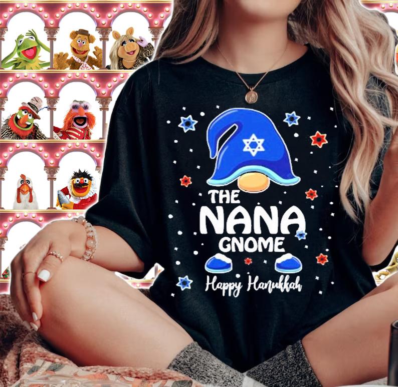 Nana Gnome Funny Hanukkah Family Matching Pajama Shirt t-shirt woman shirt