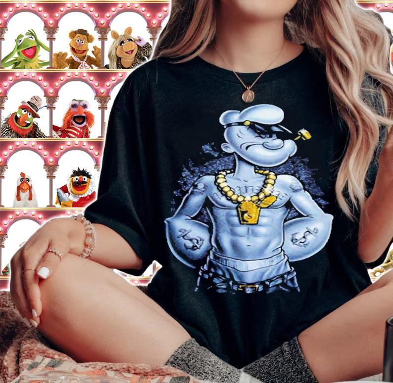 Popeye The Sailor Man Gangster Thug Shirt t-shirt woman shirt