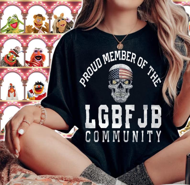 Proud Member Of The LGBFJB Community Republican Patriot Skull USA Flag T-Shirt t-shirt woman shirt