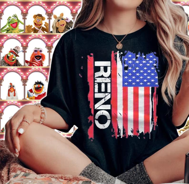 Reno Men And Women American Flag Shirt t-shirt