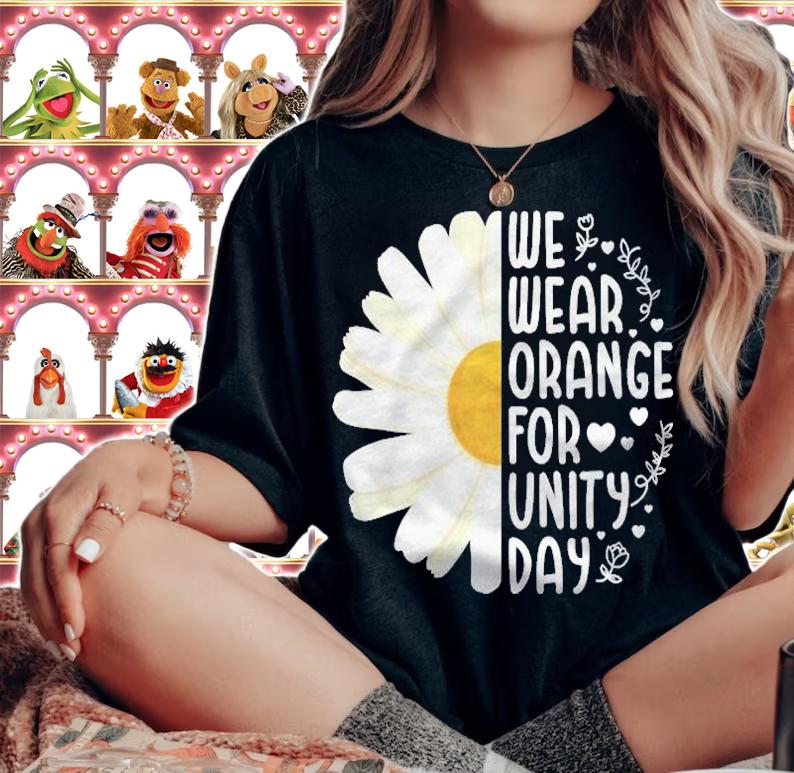 Unity Day Orange We Wear Orange For Unity Day Daisy Flower Shirt t-shirt woman shirt