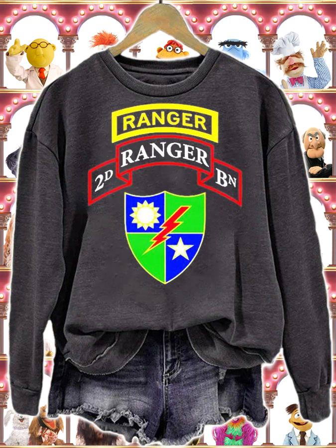 Us Army Ranger 2Nd Battalion Bn Scroll Ranger Tab Dui T-Shirt t-shirt sweatshirt