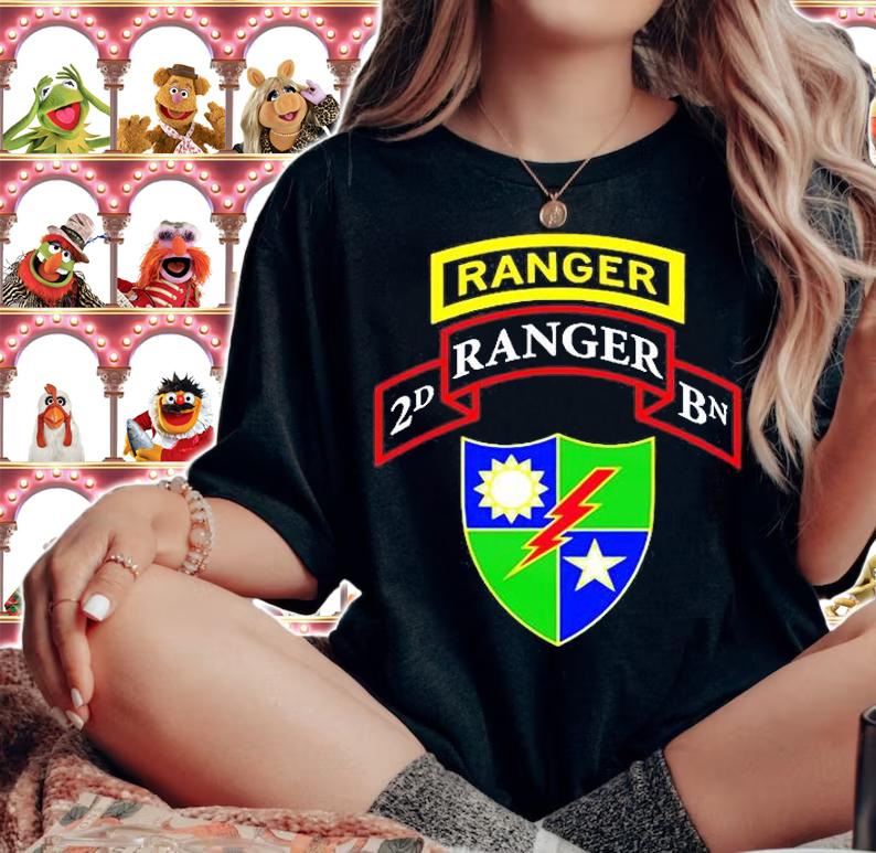 Us Army Ranger 2Nd Battalion Bn Scroll Ranger Tab Dui T-Shirt t-shirt woman shirt
