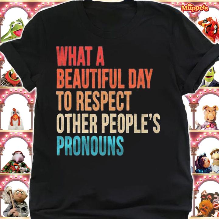 What A Beautiful Day To Respect Other Peoples Pronouns T-shirt t-shirt shirt