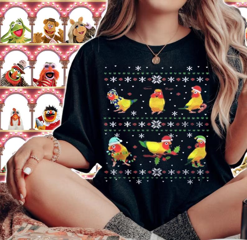 Funny Santa Parrot Decorations Sun Conure Ugly Christmas Shirt t-shirt woman shirt