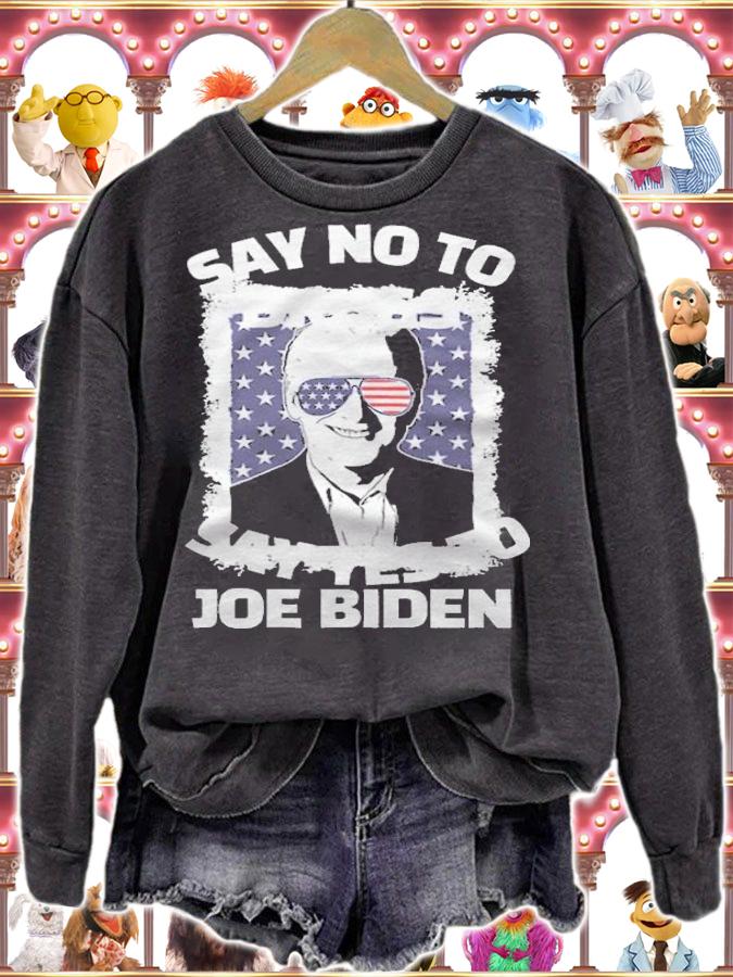 Say No To Drugs Say Yes To Joe Biden Photo USA Flag T-Shirt t-shirt