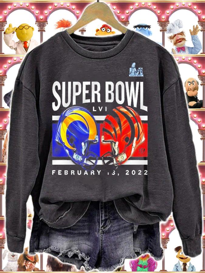 Cincinnati Bengals vs. Los Angeles Rams Super Bowl LVI Matchup Big & Tall Dueling T-Shirt t-shirt sweatshirt