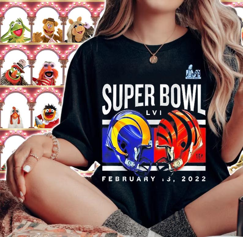 Cincinnati Bengals vs. Los Angeles Rams Super Bowl LVI Matchup Big & Tall Dueling T-Shirt t-shirt woman shirt