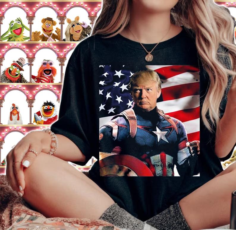 Donald Trump Funny Captain America T-Shirt t-shirt woman shirt