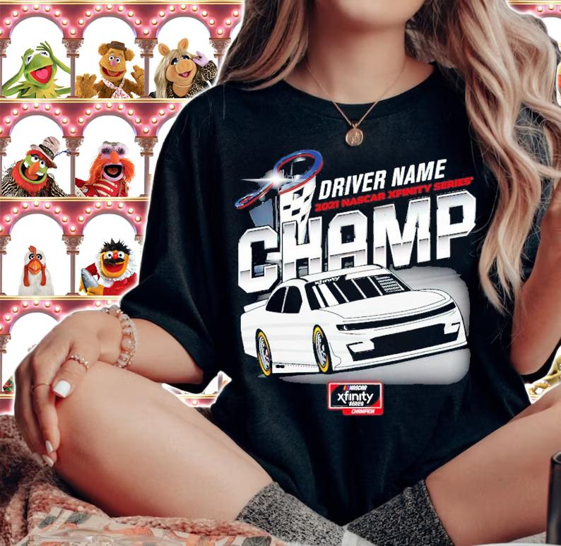 Driver Name Daniel Hemric Checkered Flag 2021 NASCAR Xfinity Series Champion Poppy Bank Shirt t-shirt woman shirt