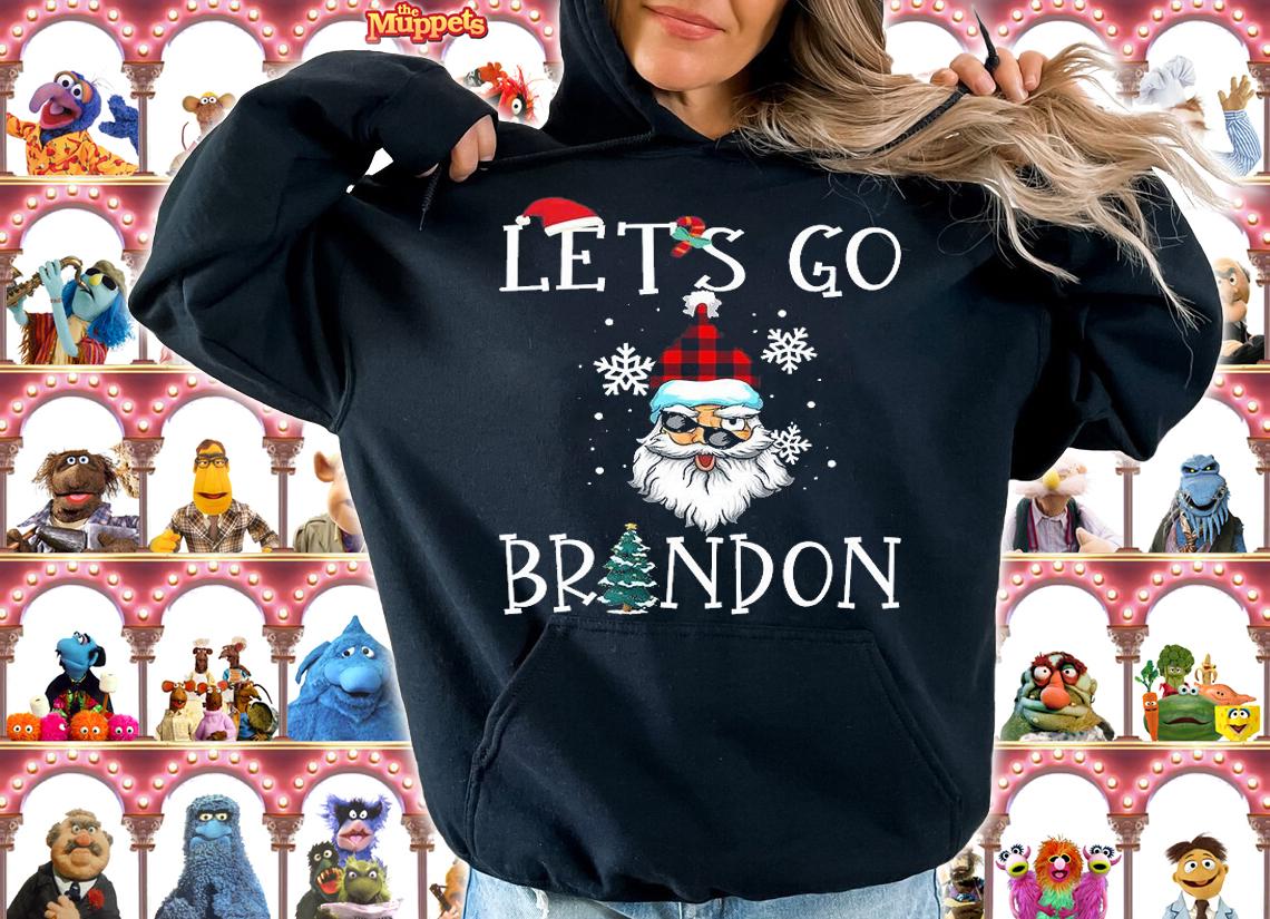 Merry Christmas Let's Go Brandon Santa Claus Funny Christmas Anti Biden T-Shirt t-shirt hoodie