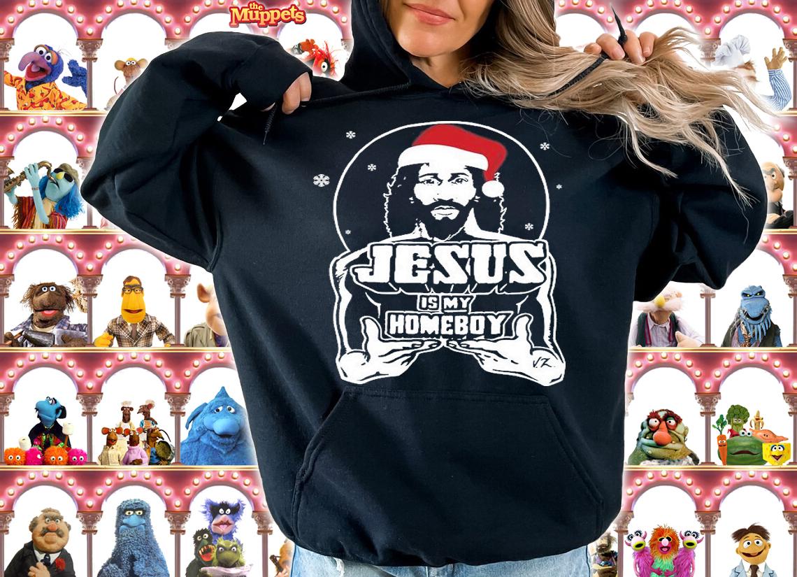 Original Official Christmas Jesus Is My Homeboy Santa T-Shirt t-shirt