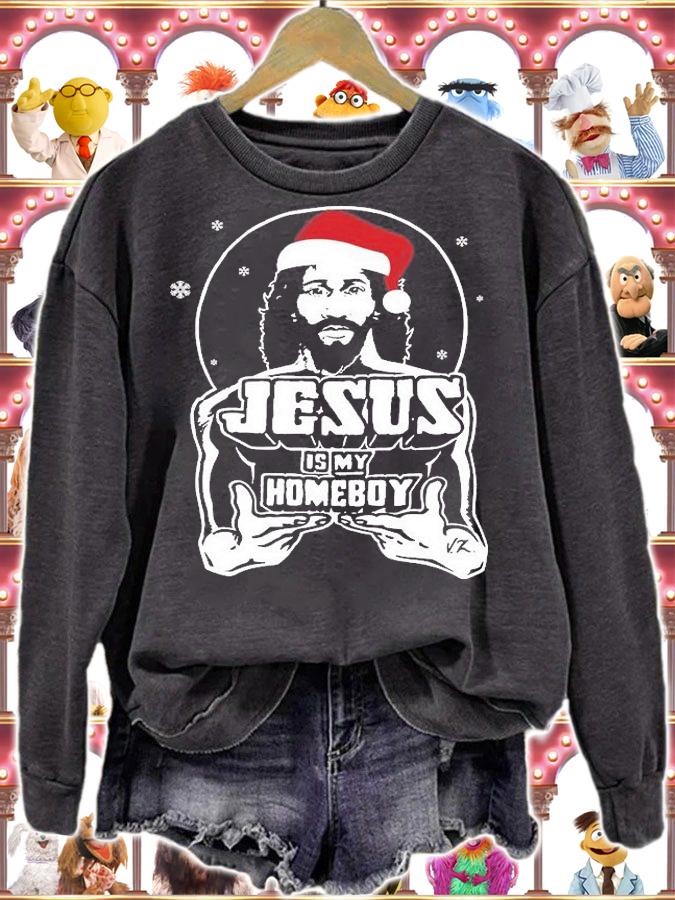 Original Official Christmas Jesus Is My Homeboy Santa T-Shirt t-shirt