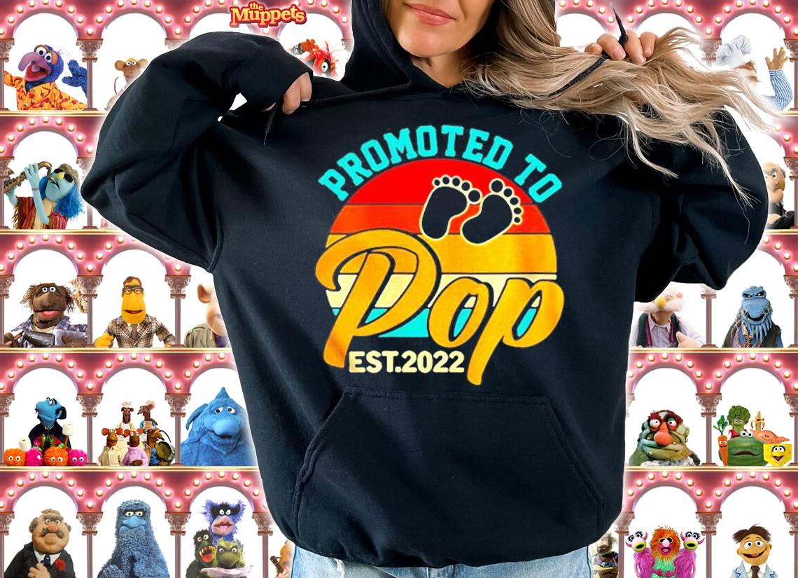 Promoted To Pop Est 2022 Fathers Day New Grandpa Vintage T-Shirt t-shirt