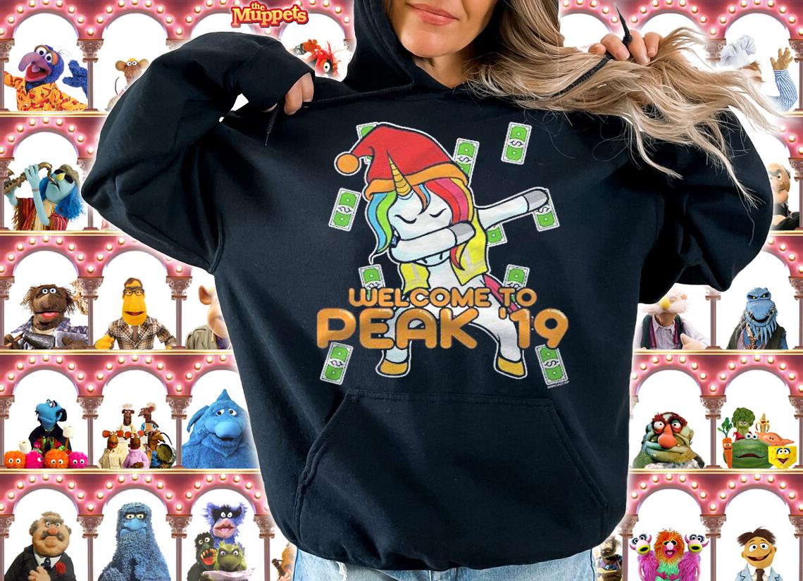 Welcome To Peak 19 Dabbing Unicorn Swagazon Peak 2019 Cash Shirt t-shirt hoodie