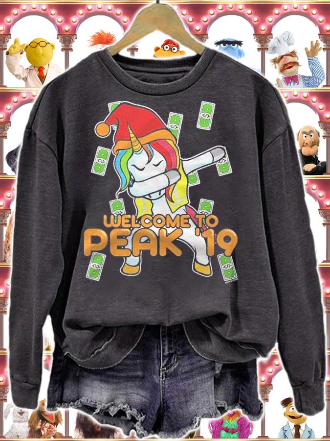 Welcome To Peak 19 Dabbing Unicorn Swagazon Peak 2019 Cash Shirt t-shirt sweatshirt