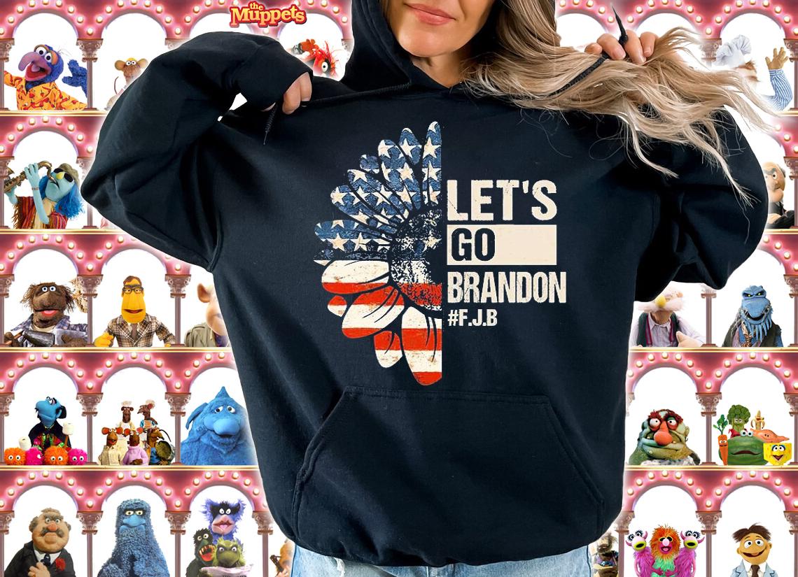 Let's Go Brandon Sunflower Conservative Anti Biden Liberal US Flag Vintage T-Shirt t-shirt