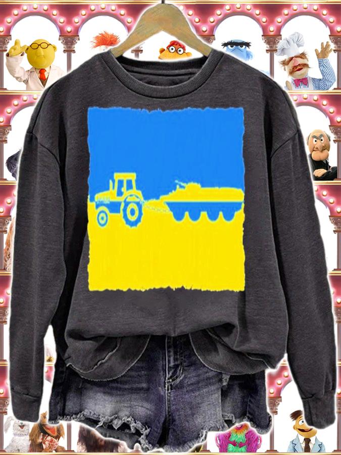 Ukraine Farmer Tractor Stealing A Russian Tank Shirt t-shirt sweatshirt